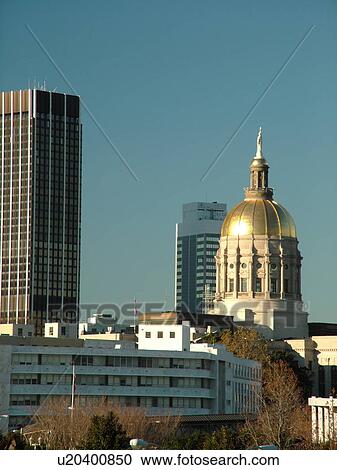 Atlanta, GA, Georgia, downtown, skyline, State Capitol building View Large Photo Image Stock Image - Atlanta, GA, Georgia, downtown, skyline, State Capitol building. Fotosearch