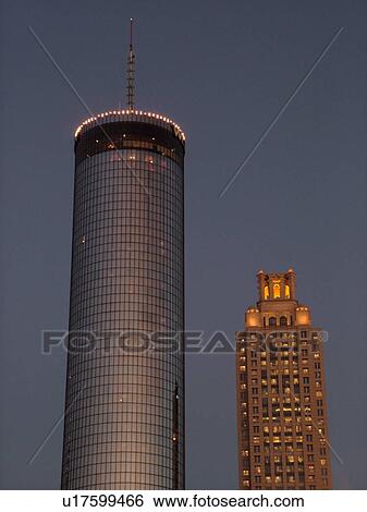 Atlanta, GA, Georgia, downtown skyline, Peachtree Plaza Hotel View Large Photo Image Stock Photograph - Atlanta, GA, Georgia, downtown skyline, Peachtree Plaza Hotel. Fotosearch