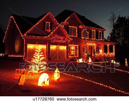 Atlanta, GA, Georgia, house, Christmas decorations, evening View Large Photo Image Stock Image - Atlanta, GA, Georgia, house, Christmas decorations, evening. Fotosearch