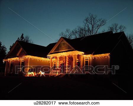 Atlanta, GA, Georgia, house, Christmas decorations, evening View Large Photo Image Stock Photo - Atlanta, GA, Georgia, house, Christmas decorations, evening. Fotosearch