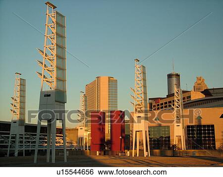 Stock Photograph -  Atlanta, GA, Georgia, One CNN Center. Fotosearch