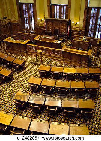 Atlanta, GA, Georgia, State Capitol, State House, interior, Senate Chambers View Large Photo Image Stock Photo - Atlanta, GA, Georgia, State Capitol, State House, interior, Senate Chambers. Fotosearch