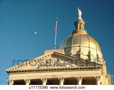 Atlanta, GA, Georgia, State Capitol, State House, golden dome View Large Photo Image Stock Photograph - Atlanta, GA, Georgia, State Capitol, State House, golden dome. Fotosearch