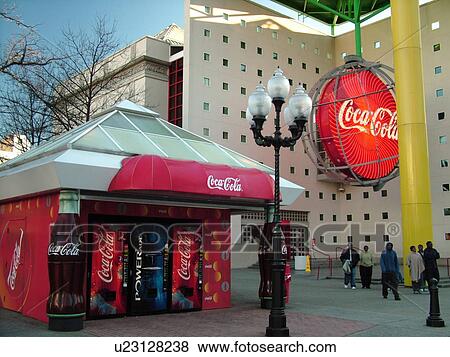 Atlanta, GA, Georgia, World of Coca-Cola Atlanta, kiosk stand selling coke products View Large Photo Image Stock Photo - Atlanta, GA, Georgia, World of Coca-Cola Atlanta, kiosk stand selling coke products. Fotosearch