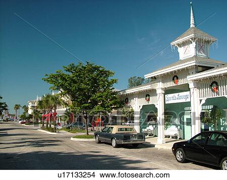 Picture -  Bradenton Beach, FL, Florida, Longboat Key, village, shops. Fotosearch