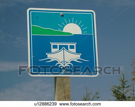 Canada, New Brunswick, Acadian Coastal Drive, scenic road sign View Large Photo Image Stock Photo - Canada, New Brunswick, Acadian Coastal Drive, scenic road sign. Fotosearch
