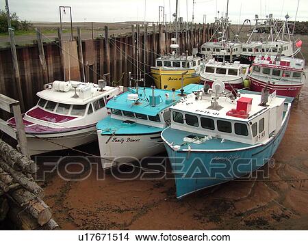 Canada, New Brunswick, Alma, Bay of Fundy, Highest tide in the world (48 feet), fishing boats View Large Photo Image Picture - Canada, New Brunswick, Alma, Bay of Fundy, Highest tide in the world (48 feet), fishing boats. Fotosearch