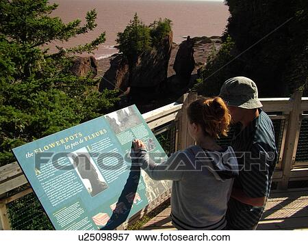 Canada, New Brunswick, Bay of Fundy, Hopewell Cape, Hopewell Rocks Ocean Tidal Exploration Site, Flower Pot Rocks, overlook View Large Photo Image Stock Photo - Canada, New Brunswick, Bay of Fundy, Hopewell Cape, Hopewell Rocks Ocean Tidal Exploration Site, Flower Pot Rocks, overlook. Fotosearch
