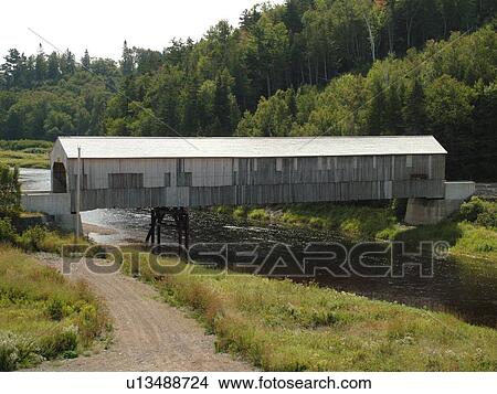 Canada, New Brunswick, Kings County, Covered Bridge View Large Photo Image Picture - Canada, New Brunswick, Kings County, Covered Bridge . Fotosearch