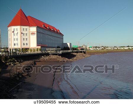 Canada, New Brunswick, Moncton, Petitcodiac River, Tidal Bore, Chateau Moncton Hotel and Suites View Large Photo Image Stock Photography - Canada, New Brunswick, Moncton, Petitcodiac River, Tidal Bore, Chateau Moncton Hotel and Suites. Fotosearch