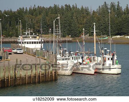 Stock Photo -  Canada, New Brunswick, Passamaquoddy Bay, Deer Island, fishing boats. Fotosearch