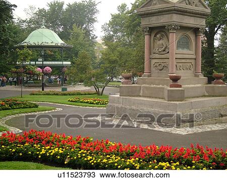 Stock Image -  Canada, New Brunswick, Saint John, Young Monument at King's Square in downtown. Fotosearch
