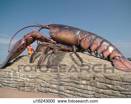 Stock Image -  Canada, New Brunswick, Shediac, Acadian Coastal Drive, World's Largest Lobster, Lobster Capital of the World. Fotosearch