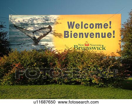 Canada, New Brunswick, St. Stephens, Welcome to New Brunswick sign View Large Photo Image Stock Image - Canada, New Brunswick, St. Stephens, Welcome to New Brunswick sign. Fotosearch
