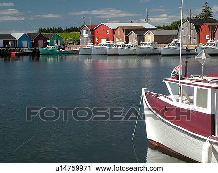 Canada, Prince Edward Island, Prince County, Gulf of Saint Lawrence, Malpeque, fishing village, harbor, fishing boats, marina View Large Photo Image Stock Image - Canada, Prince Edward Island, Prince County, Gulf of Saint Lawrence, Malpeque, fishing village, harbor, fishing boats, marina. Fotosearch