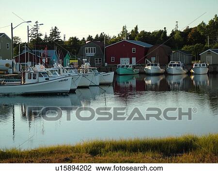 Canada, Prince Edward Island, Prince County, Gulf of Saint Lawrence, Malpeque, fishing village, harbor, fishing boats, marina View Large Photo Image Stock Image - Canada, Prince Edward Island, Prince County, Gulf of Saint Lawrence, Malpeque, fishing village, harbor, fishing boats, marina. Fotosearch
