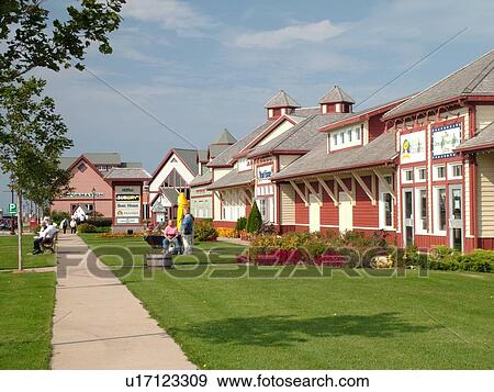 Stock Photo -  Canada, Prince Edward Island, Prince County, Borden-Carleton, Gateway Village. Fotosearch