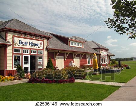 Stock Photograph -  Canada, Prince Edward Island, Prince County, Borden-Carleton, Gateway Village. Fotosearch