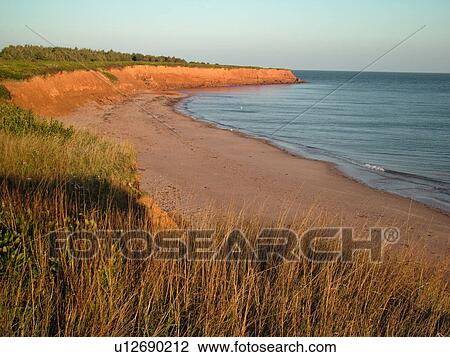 Canada, Prince Edward Island, Queens County, Gulf of Saint Lawrence, Cavendish Beach, Prince Edward Island National Park, scenic coastline, early morning light View Large Photo Image Stock Image - Canada, Prince Edward Island, Queens County, Gulf of Saint Lawrence, Cavendish Beach, Prince Edward Island National Park, scenic coastline, early morning light. Fotosearch
