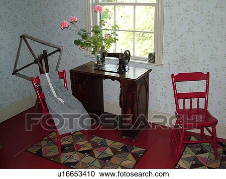 Canada, Prince Edward Island, Queens County, Cavendish, Prince Edward Island National Park, Green Gables House, Anne of Green Gables, house, interior, sewing room View Large Photo Image Stock Image - Canada, Prince Edward Island, Queens County, Cavendish, Prince Edward Island National Park, Green Gables House, Anne of Green Gables, house, interior, sewing room. Fotosearch