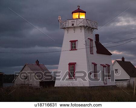 Canada, Prince Edward Island, Queens County, Gulf of Saint Lawrence, North Rustico, North Rustico Harbour Lighthouse, fishing village, harbor, evening View Large Photo Image Stock Image - Canada, Prince Edward Island, Queens County, Gulf of Saint Lawrence, North Rustico, North Rustico Harbour Lighthouse, fishing village, harbor, evening. Fotosearch