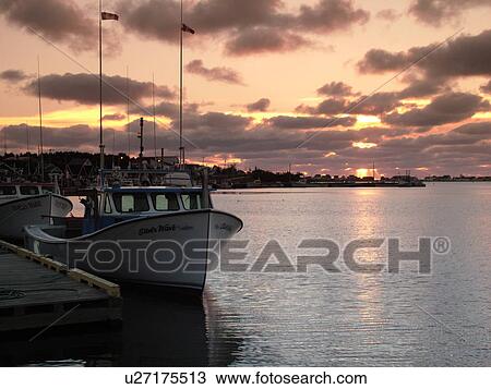 Canada, Prince Edward Island, Queens County, Gulf of Saint Lawrence, North Rustico, evening, fishing village, harbor, fishing boats, marina View Large Photo Image Stock Image - Canada, Prince Edward Island, Queens County, Gulf of Saint Lawrence, North Rustico, evening, fishing village, harbor, fishing boats, marina. Fotosearch