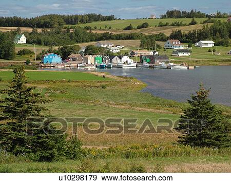 Canada, Prince Edward Island, Queens County, Gulf of Saint Lawrence, French River, fishing village, harbor, fishing boats, marina View Large Photo Image Stock Photo - Canada, Prince Edward Island, Queens County, Gulf of Saint Lawrence, French River, fishing village, harbor, fishing boats, marina. Fotosearch