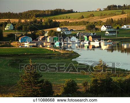 Canada, Prince Edward Island, Queens County, Gulf of Saint Lawrence, French River, fishing village, harbor, fishing boats, marina View Large Photo Image Stock Photo - Canada, Prince Edward Island, Queens County, Gulf of Saint Lawrence, French River, fishing village, harbor, fishing boats, marina. Fotosearch