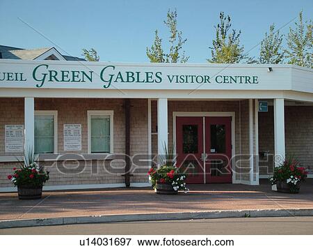 Stock Photo -  Canada, Prince Edward Island, Queens County, Cavendish, Prince Edward Island National Park, Green Gables, Anne of Green Gables, visitor center, entrance. Fotosearch