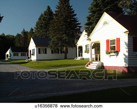 Canada, Prince Edward Island, Queens County, Cavendish, cabins, vacation cottages View Large Photo Image Stock Photo - Canada, Prince Edward Island, Queens County, Cavendish, cabins, vacation cottages. Fotosearch