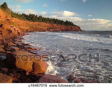 Canada, Prince Edward Island, Queens County, Gulf of Saint Lawrence, Cavendish Beach, Prince Edward Island National Park, scenic coastline View Large Photo Image Stock Photo -  Canada, Prince Edward Island, Queens County, Gulf of Saint Lawrence, Cavendish Beach, Prince Edward Island National Park, scenic coastline. Fotosearch