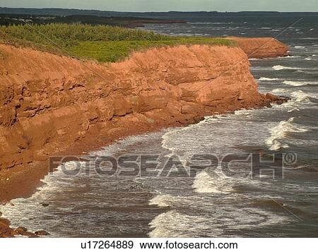 Canada, Prince Edward Island, Queens County, Gulf of Saint Lawrence, Cavendish Beach, Prince Edward Island National Park, red sandstone cliffs, scenic coastline View Large Photo Image Stock Photo - Canada, Prince Edward Island, Queens County, Gulf of Saint Lawrence, Cavendish Beach, Prince Edward Island National Park, red sandstone cliffs, scenic coastline. Fotosearch