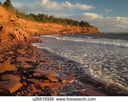 Canada, Prince Edward Island, Queens County, Gulf of Saint Lawrence, Cavendish Beach, Prince Edward Island National Park, scenic coastline View Large Photo Image Stock Photo -  Canada, Prince Edward Island, Queens County, Gulf of Saint Lawrence, Cavendish Beach, Prince Edward Island National Park, scenic coastline. Fotosearch