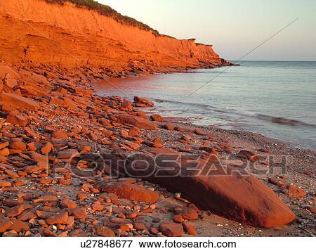 Canada, Prince Edward Island, Queens County, Gulf of Saint Lawrence, Cavendish Beach, Prince Edward Island National Park, scenic coastline, sunrise View Large Photo Image Stock Photo -  Canada, Prince Edward Island, Queens County, Gulf of Saint Lawrence, Cavendish Beach, Prince Edward Island National Park, scenic coastline, sunrise. Fotosearch