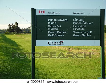 Canada, Prince Edward Island, Queens County, Cavendish, Prince Edward Island National Park, Green Gables Golf Course, National Park sign View Large Photo Image Stock Photography - Canada, Prince Edward Island, Queens County, Cavendish, Prince Edward Island National Park, Green Gables Golf Course, National Park sign. Fotosearch