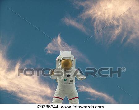 Cape Canaveral, Titusville, Merritt Island, FL, Florida, John F. Kennedy Space Center Visitor Complex, Astronaut display against a blue sky View Large Photo Image Picture - Cape Canaveral, Titusville, Merritt Island, FL, Florida, John F. Kennedy Space Center Visitor Complex, Astronaut display against a blue sky. Fotosearch