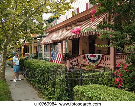 Cape May, NJ, New Jersey, Historic District, guest houses View Large Photo Image Picture - Cape May, NJ, New Jersey, Historic District, guest houses. Fotosearch