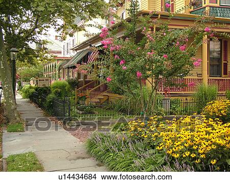 Cape May, NJ, New Jersey, Historic District, guest houses View Large Photo Image Picture - Cape May, NJ, New Jersey, Historic District, guest houses. Fotosearch
