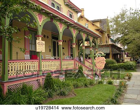 Picture -  Cape May, NJ, New Jersey, Historic District, Ashley Rose Bed & Breakfast, guest houses. Fotosearch