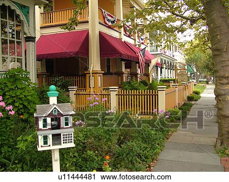 Cape May, NJ, New Jersey, Historic District, The Summer Cottage Inn, Bed and Breakfast, guest houses View Large Photo Image Stock Image - Cape May, NJ, New Jersey, Historic District, The Summer Cottage Inn, Bed and Breakfast, guest houses. Fotosearch