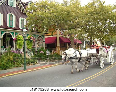 Cape May, NJ, New Jersey, Historic District, carriage ride View Large Photo Image Stock Image - Cape May, NJ, New Jersey, Historic District, carriage ride. Fotosearch