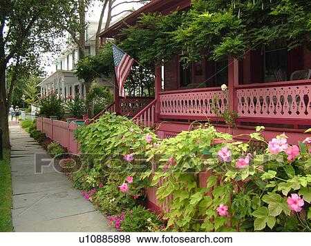 Cape May, NJ, New Jersey, Historic District, guest houses View Large Photo Image Stock Photo - Cape May, NJ, New Jersey, Historic District, guest houses. Fotosearch