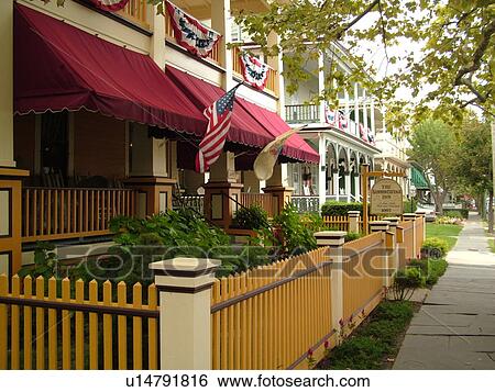 Cape May, NJ, New Jersey, Historic District, The Summer Cottage Inn, Bed and Breakfast, guest houses View Large Photo Image Stock Photograph - Cape May, NJ, New Jersey, Historic District, The Summer Cottage Inn, Bed and Breakfast, guest houses. Fotosearch