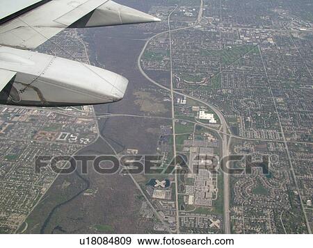 Chicago, Il, Illinois, Aerial view of Northbrook from an airplane View Large Photo Image Stock Photo - Chicago, Il, Illinois, Aerial view of Northbrook from an airplane. Fotosearch
