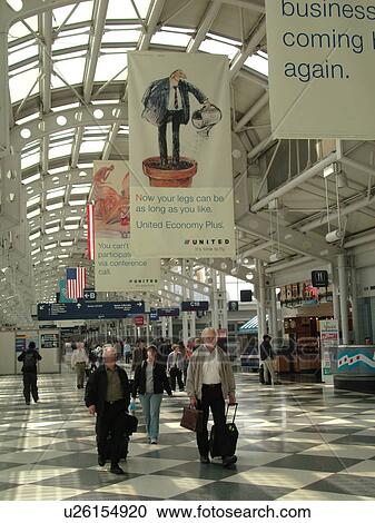Chicago, Il, Illinois, O'Hare International airport, hub, interior, concourse View Large Photo Image Stock Image - Chicago, Il, Illinois, O'Hare International airport, hub, interior, concourse. Fotosearch
