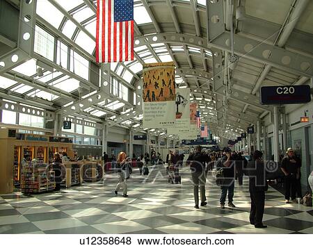 Chicago, Il, Illinois, O'Hare International airport, hub, interior, concourse View Large Photo Image Stock Photo - Chicago, Il, Illinois, O'Hare International airport, hub, interior, concourse. Fotosearch