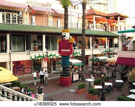Stock Photography -  Coconut Grove, Miami, FL, Florida, CocoWalk The Village. Fotosearch