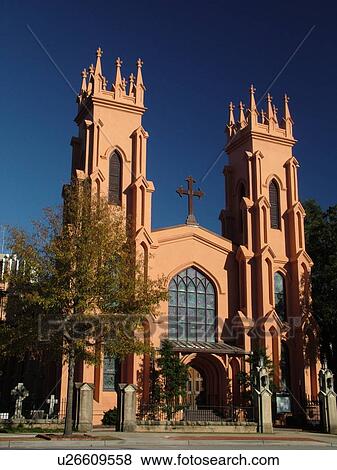 Columbia, SC, South Carolina, Trinity Episcopal Cathedral, English Gothic architecture View Large Photo Image Stock Photo - Columbia, SC, South Carolina, Trinity Episcopal Cathedral, English Gothic architecture. Fotosearch