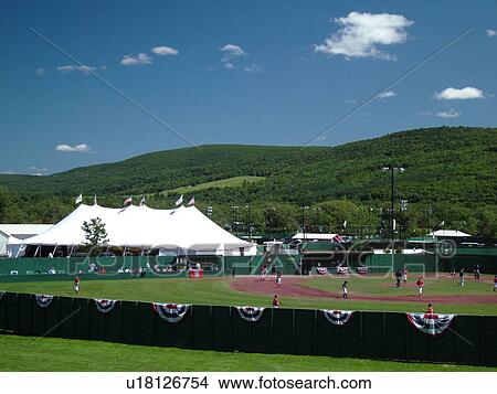 Picture -  Cooperstown, NY, New York, Cooperstown Dreams Park, Baseball Ballpark. Fotosearch