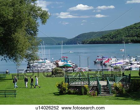 Stock Image -  Cooperstown, NY, New York, Otsego Lake. Fotosearch